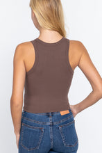 Load image into Gallery viewer, Halter Neck Rib Crop Tank Top
