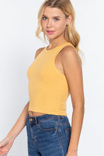 Load image into Gallery viewer, Halter Neck Rib Crop Tank Top

