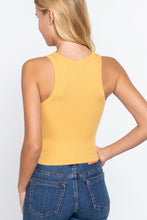 Load image into Gallery viewer, Halter Neck Rib Crop Tank Top
