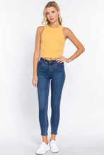 Load image into Gallery viewer, Halter Neck Rib Crop Tank Top
