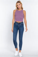 Load image into Gallery viewer, Halter Neck Rib Crop Tank Top
