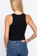 Load image into Gallery viewer, Halter Neck Rib Crop Tank Top
