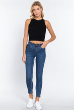 Load image into Gallery viewer, Halter Neck Rib Crop Tank Top
