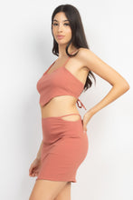 Load image into Gallery viewer, Asymmetrical Cross Back Top &amp; Skirts Set
