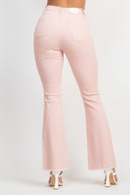 Load image into Gallery viewer, Frayed Bell Bottom Colored Denim Jeans
