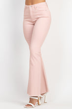 Load image into Gallery viewer, Frayed Bell Bottom Colored Denim Jeans
