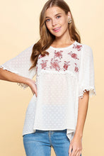Load image into Gallery viewer, This Detailed Lace Trimmed Bubble Chiffon Blouse
