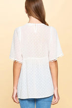 Load image into Gallery viewer, This Detailed Lace Trimmed Bubble Chiffon Blouse
