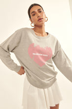 Load image into Gallery viewer, Vintage-style Heart Graphic Print French Terry Knit Sweatshirt
