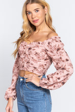 Load image into Gallery viewer, Hook &amp; Eye Detail Floral Print Top
