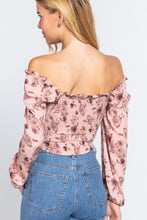 Load image into Gallery viewer, Hook &amp; Eye Detail Floral Print Top
