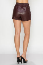 Load image into Gallery viewer, Pocketed High-rise Faux Leather Shorts
