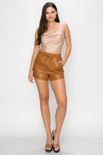 Load image into Gallery viewer, Pocketed High-rise Faux Leather Shorts
