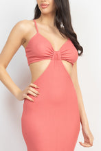 Load image into Gallery viewer, Cutout Back Slit V-neck Maxi Dress
