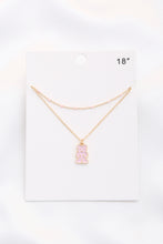 Load image into Gallery viewer, 2lyd Teddy Bear Pendant Necklace With Color
