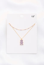 Load image into Gallery viewer, 2lyd Teddy Bear Pendant Necklace With Color
