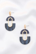 Load image into Gallery viewer, Wood Acetate Oval Dangle Earring
