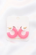 Load image into Gallery viewer, Color Acrylic Pipe Hoop Earring
