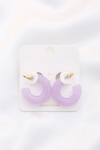 Load image into Gallery viewer, Color Acrylic Pipe Hoop Earring
