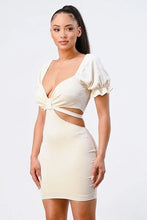 Load image into Gallery viewer, Lux Side Cutout W/ Back Tie Detail Bodycon Dress
