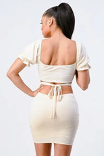 Load image into Gallery viewer, Lux Side Cutout W/ Back Tie Detail Bodycon Dress

