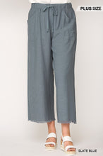 Load image into Gallery viewer, Frayed Wide Leg Pants With Pockets
