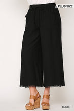 Load image into Gallery viewer, Frayed Wide Leg Pants With Pockets
