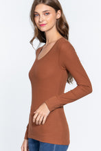 Load image into Gallery viewer, Long Slv V-neck Thermal Top
