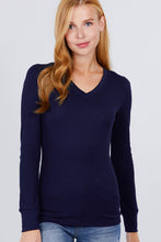 Load image into Gallery viewer, Long Slv V-neck Thermal Top

