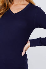 Load image into Gallery viewer, Long Slv V-neck Thermal Top
