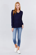 Load image into Gallery viewer, Long Slv V-neck Thermal Top

