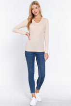 Load image into Gallery viewer, Long Slv V-neck Thermal Top

