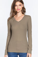 Load image into Gallery viewer, Long Slv V-neck Thermal Top
