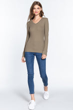 Load image into Gallery viewer, Long Slv V-neck Thermal Top
