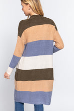 Load image into Gallery viewer, Open Front Color Block Cardigan
