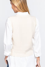 Load image into Gallery viewer, V-neck Cable Sweater Vest Cardigan
