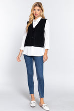 Load image into Gallery viewer, V-neck Cable Sweater Vest Cardigan
