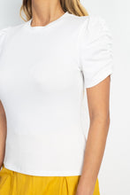 Load image into Gallery viewer, Short Ruching Sleeve Top
