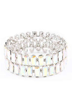 Load image into Gallery viewer, Rectangle Rhinestone Stretch Bracelet
