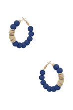Load image into Gallery viewer, Clay Ball With Metal Accent Hoop Earring
