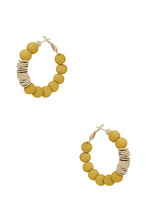 Load image into Gallery viewer, Clay Ball With Metal Accent Hoop Earring
