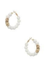 Load image into Gallery viewer, Clay Ball With Metal Accent Hoop Earring
