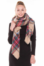 Load image into Gallery viewer, Oversized Plaid Square1 Scarf
