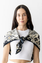 Load image into Gallery viewer, Floral Border Print Silky Square Scarf
