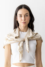 Load image into Gallery viewer, Floral Border Print Silky Square Scarf
