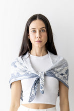 Load image into Gallery viewer, Floral Border Print Silky Square Scarf
