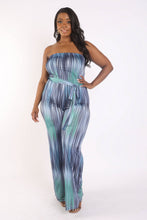 Load image into Gallery viewer, Printed Tube Jumpsuit With Self Belt
