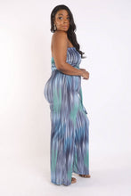 Load image into Gallery viewer, Printed Tube Jumpsuit With Self Belt

