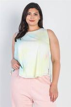 Load image into Gallery viewer, Plus Tie-dye Round Neck Sleeveless Top
