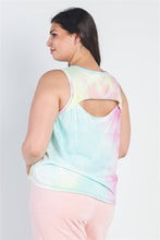 Load image into Gallery viewer, Plus Tie-dye Round Neck Sleeveless Top
